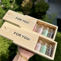 Natural Crystal Wishing Bottle Healing Colorful Gemstone Chips Gravel Box Set for Gift