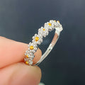CAOSHI Simple Fashion Women Contracted Hand Jewelry Spot Silver Plated Beautiful Small Daisy Flower Ring
