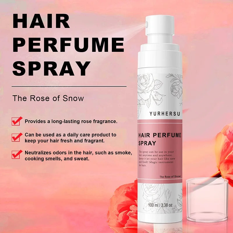 YURHERSU Hair Perfume Spray OEM ODM Women Hair Perfume Spray Fragrance Long Lasting Hair Perfume Mist
