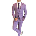 Handsome Men Suits 3 Pieces Suits Slim Fit Business Groom Notched Lapel Tuxedos for Formal Wedding Suit (Blazer+Vest+Pants)