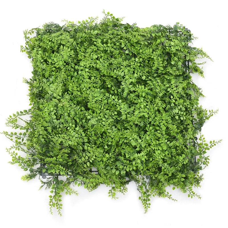 UV Resist Indoor/Outdoor Wall Panels 50*50cm Green Fern Artificial Living grass plant Wall