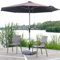 Higher Quality Outdoor Parasols Waterproof Sun Umbrella with Plastic Water Filled or Marble Parasol Base