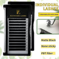 Matte Black Cashmere Individual Lashes Extensions Handmade Natural Eyelashes in 0.03 0.05 0.07 0.10 0.15 0.20mm Thickness