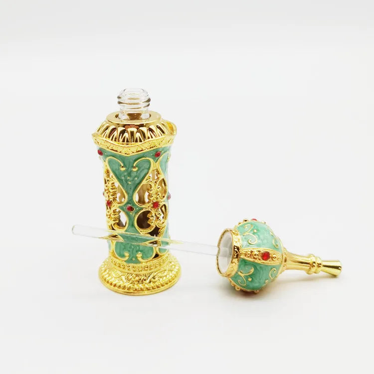 12ml Green Arabian Luxury Middle East Arabic Dubai Perfume Oil Bottles Glass Stick Bottle for Essential Oil