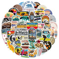 50pcs Fashion California Stickers for Water BottleCool Waterproof Teen Laptop Computer Skateboard Bicycle Luggage Guitar