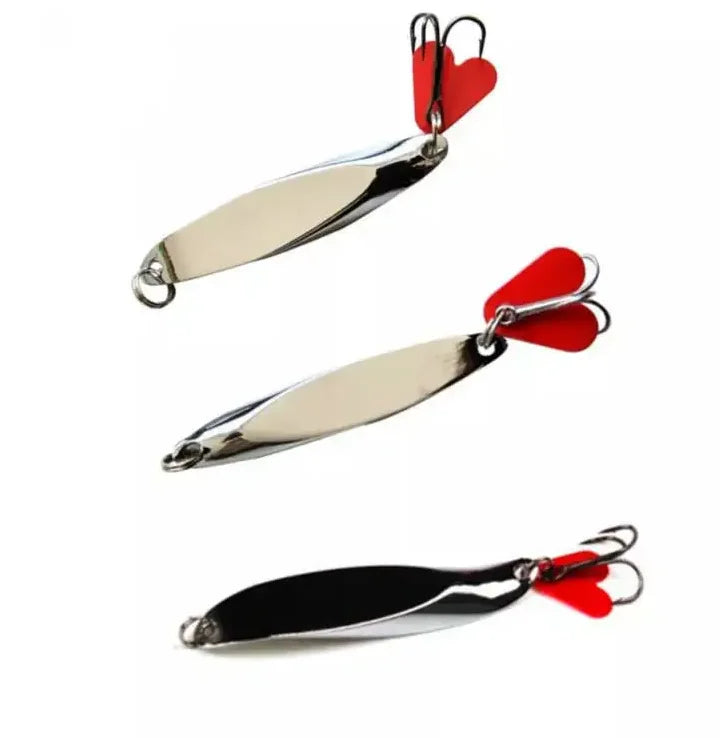 Fulljion Live Bait Hard Metal Spoon Fishing Tackle Artificial Fishing Lures
