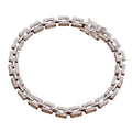 Elegant Pave Cz Genuine  925 Sterling Silver Watch Bracelet