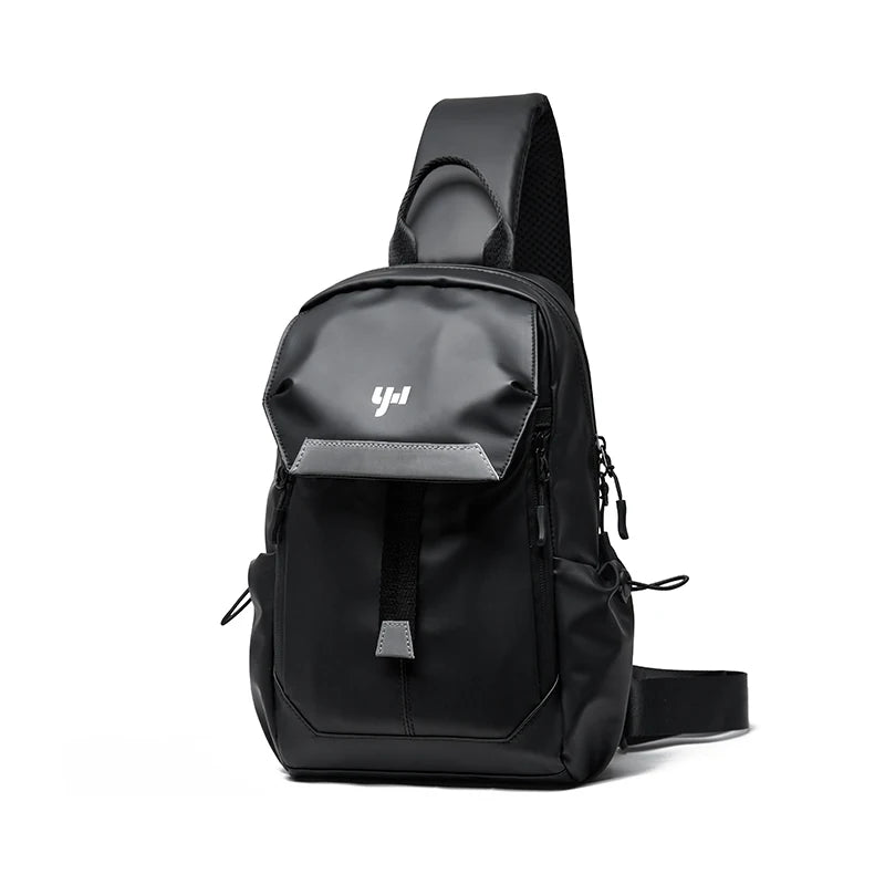 Fashion Design Causal Crossbody Bag for Men Cycling Outdoor PVC Leather Men's Chest Bag Travel Waterproof Sling Shoulder Bags