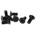 Metric Oval Countersunk and Cross Recessed Flat Head Machine Screws M2 M2.5 M3 Black