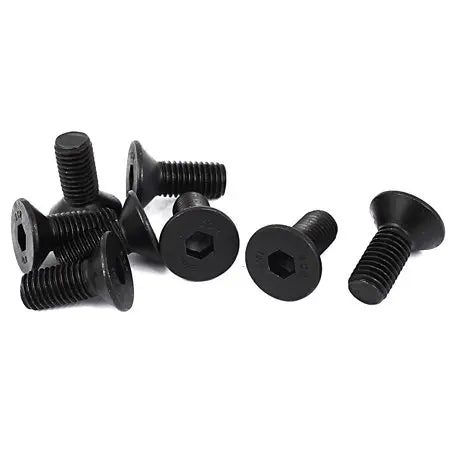 Metric Oval Countersunk and Cross Recessed Flat Head Machine Screws M2 M2.5 M3 Black