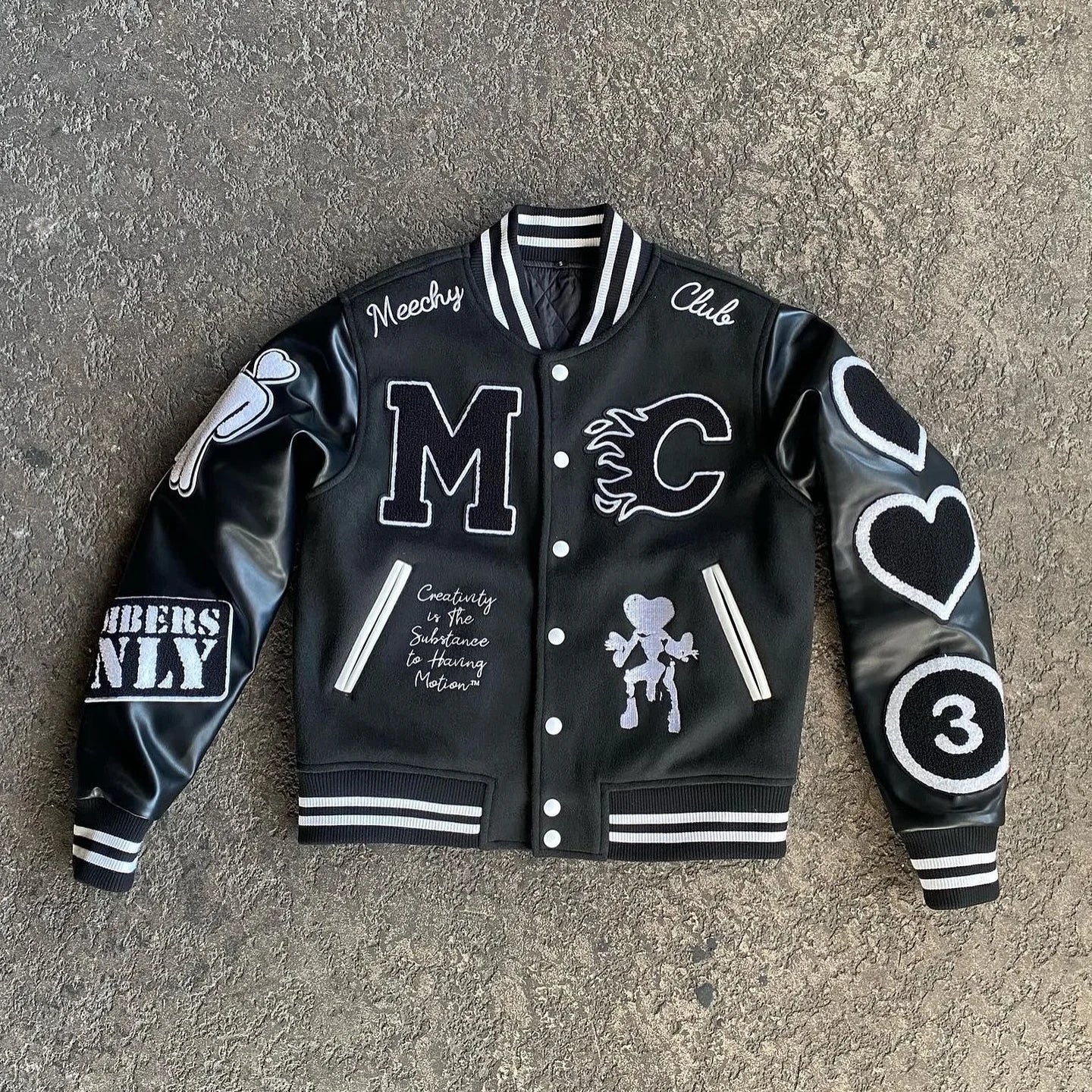 OEM Manufacturer's High Quality Chenille Embroidery Men's College Custom Baseball Bomber Letterman Casual Varsity Autumn Loose