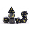 Hot Sale Black Obsidian Multi Sides Customized 7pcs Dice Set for Rpg Dnd Board Games