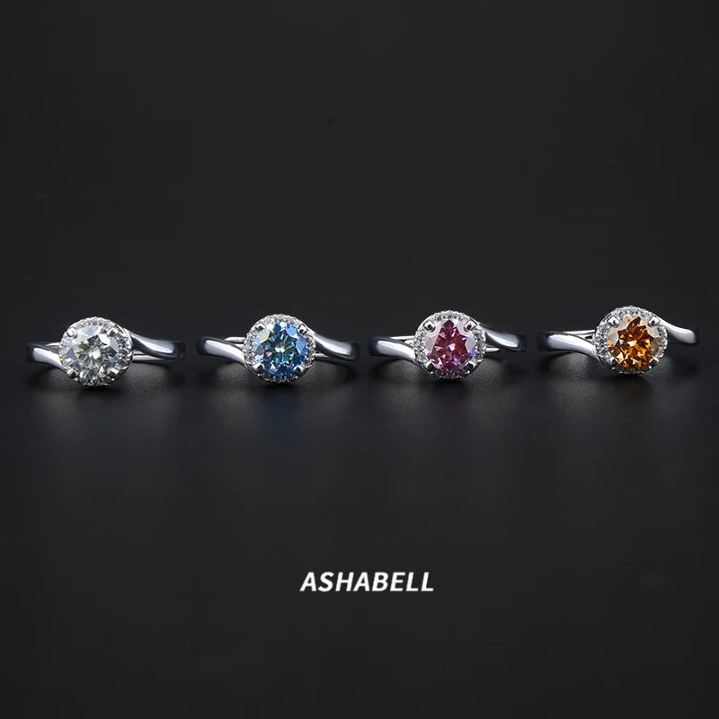 925 Sterling Silver 1CT Vvs D Color Moissanite Ring for Women Wedding Engagement Bands or Rings