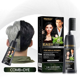 OEM Organic Magic Permanent Against Gray Hair Easy Direct Shampoo Hair Dye Black Brown with Comb Applicator