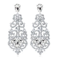 2022 Fashion Silver Plated Earrings Rhinestone Ear Clip Girls Prom Jewelry Ornament Versatile Ladies' Earrings