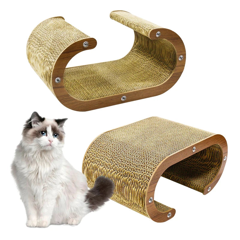 100% Recycled 3-in-1 Large Cat Scratcher Bed Sustainable Indoor Eco-Friendly Paper Cat Tree Cat Couch Bed Scratchers