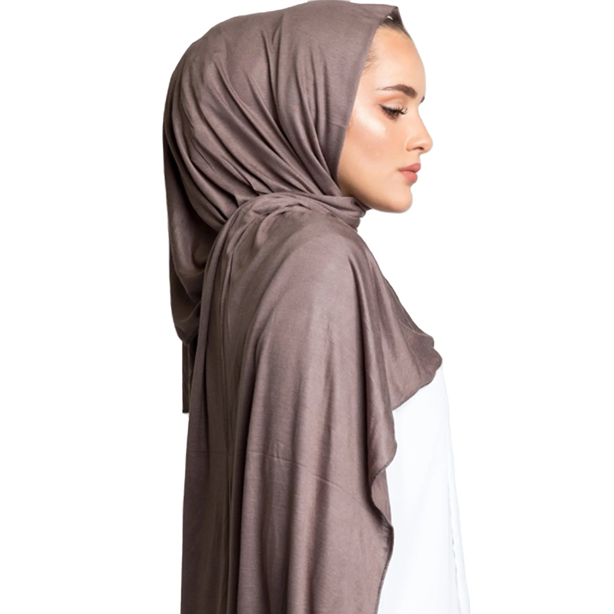 Arabic Cheap Jersey Stretchy Hijab Scarf Shawl Maxi Wrap Soft Sarong Headwrap Turban Headwear for Muslim Woman