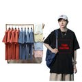 Wholesale Custom Trendy 230 Grams Round Neck Cotton t Shirts Drop-shoulder Loose Printed logo Oversized T-shirts