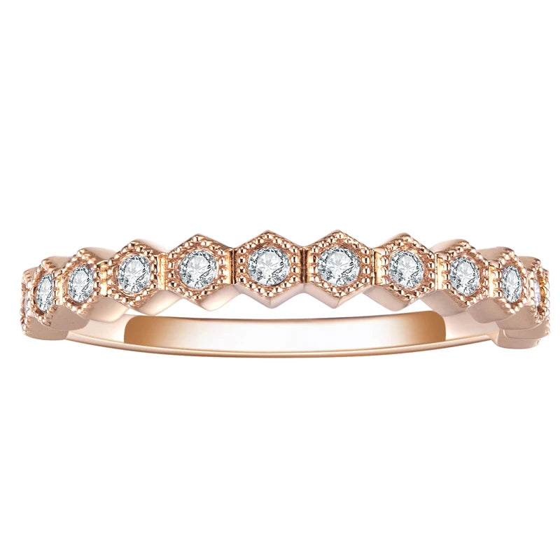 Messi Gems MSR-591 New Design Woman Fashion Party Jewelry Eternity 18k Gold Lab Diamond Ring