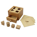 LT039 Montessori Blocks Multiple Shapes Blocks With Box Educational Wooden Montessori Material Toys for Kids