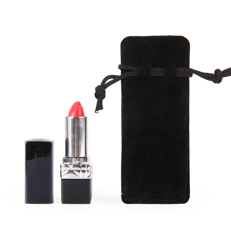 CBRL Velvet Jewelry Gift Pouch Custom logo Storage and Packaging Pouch Drawstring Lip Gloss Tube Bag for Lipstick Perfume Bottle