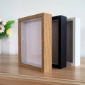 Black White Natural Wood MDF 3D Shadow Box 8x8 8x10 10x10 16x16 A4 Wood Frames UV Printed Classical for DIY 6x8 3cm 5cm Deep