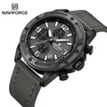 New NAVIFORCE 8074 Montre Pour Homme Round Man Quartz Watch Original Genuine Leather Alloy Material High End Reloj De Hombre