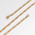 18k Gold Plated Chains Stainless Steel 3mm Sleek Figaro Necklace Women Dainty NK Chain Figaro Chain Necklace Waterproof Jewelry