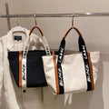 2022 New Fashion Designer Women's Polyester Tote Bags with Zipper Portable Large Capacity Heavy Shoulder Bag