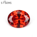 High Quality Cheap Price 3A Cubic Zirconia Oval Cut Orange CZ Stone for Jewrley