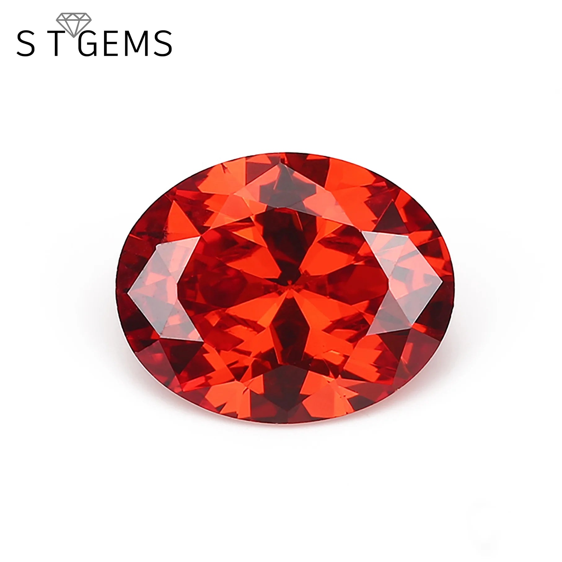 High Quality Cheap Price 3A Cubic Zirconia Oval Cut Orange CZ Stone for Jewrley