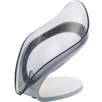 Household Bathroom clear Leaf Soap Dish Toilet Drain Soap Dish Suction Cup Creative Soap Rack & Dish for Bathroom