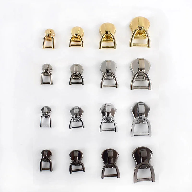 Meetee KY053 D Ring 3/5/8/10# Pull Head for Alloy Zip Clothes Repair Kit DIY Sewing Accessories Zipper Slider