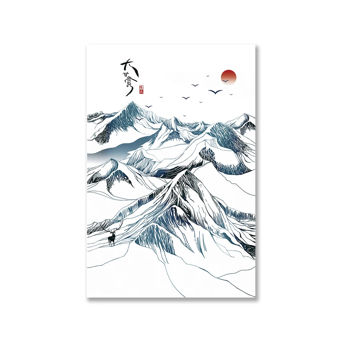 Castle Peak Mountain Canvas Poster Art Print Wall Hangings Home Art Decor Oil Painting on Canvas Posters Prints Wall Art Picture