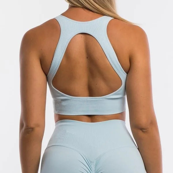 Hot Selling Sportswear Women Set 2 Piece Breathable Gym Plus Size Active Wear Summer Workout Seamless Custom Logo Yoga Set