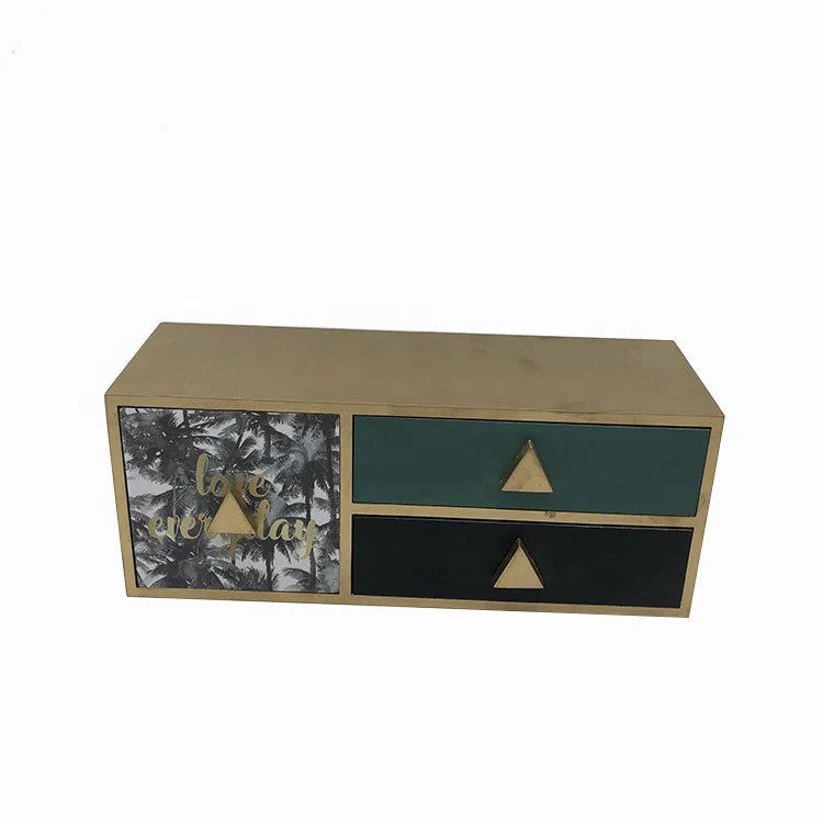 New Design Mini 3 Drawers Beechwood Durable Storage Chest Box Cabinet on Dresser for Home Decor