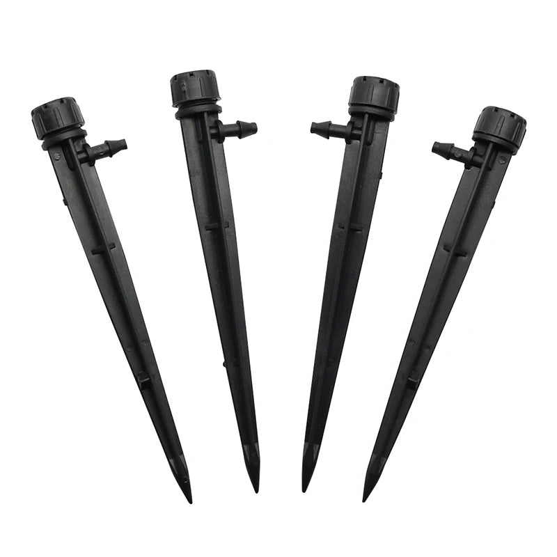 Micro Bubbler Drip Irrigation Adjustable Emitters Stake Water Dripper Farmland Watering Use 4/7 mm Hose