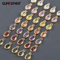 M1096 20pcs/Lot 18K Gold Plated Copper Nickel Free Jewelry Accessories DIY Pendants Making Findings REACH Pass Zircons Metal Bag