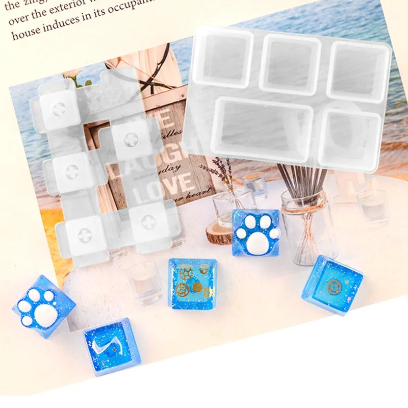 DM176 Keycaps Mold Mechanical Keyboard Resin Silicone Mould for Crystal UV Epoxy Resina Craft Handmade DIY Making Tools