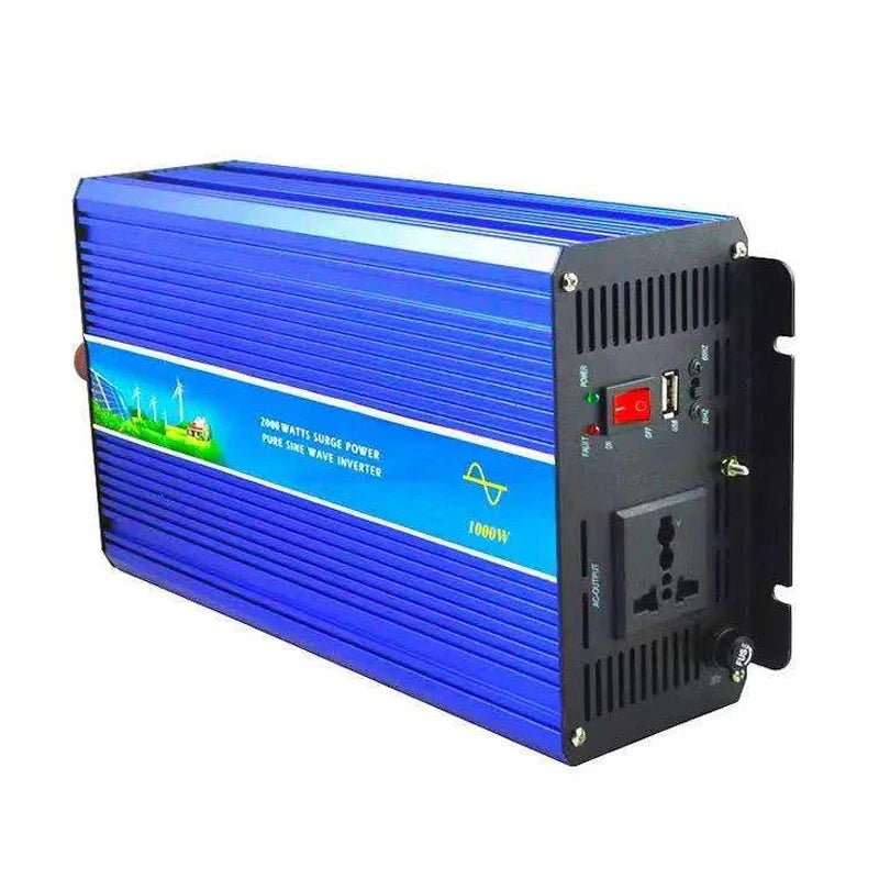 1000w Pure Sine Wave Inverter for Solar System Wind System Use Off Grid Type for 12v 24v 48v 96v Input 110v 220v AC Output