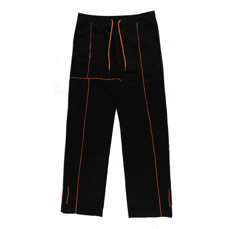 Sweatpants Supplier Custom Heavyweight Street Trend Loose Casual Work Suit Straight Leg Pants Contrasting Lines Sweatpants Men Casual Wear