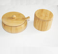 Bamboo Round Eco-Friendly Salt Spice Container Box