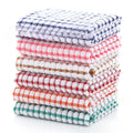 Overlock Gauze Plaid Towel 64*42 CM Tea Towel Large Kitchen Super Absorbent Cleaning Towels 75 g
