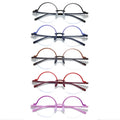 HS2159-11 Unisex Men's Women's Half-Rim Metal Frame Glasses Blue Light Blocking High Quality Fashionable Diamond Face Shape PC
