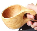 Guansen Handmade European Acacia Wood Tea Cup 400 ML Eco-Friendly Fast Delivery Portable Outdoor Coffee Hiking Camping Picnic