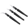 Anti-Static Ceramic Tweezers Stainless Steel Tweezers Straight Curved Tip Precision Tweezer