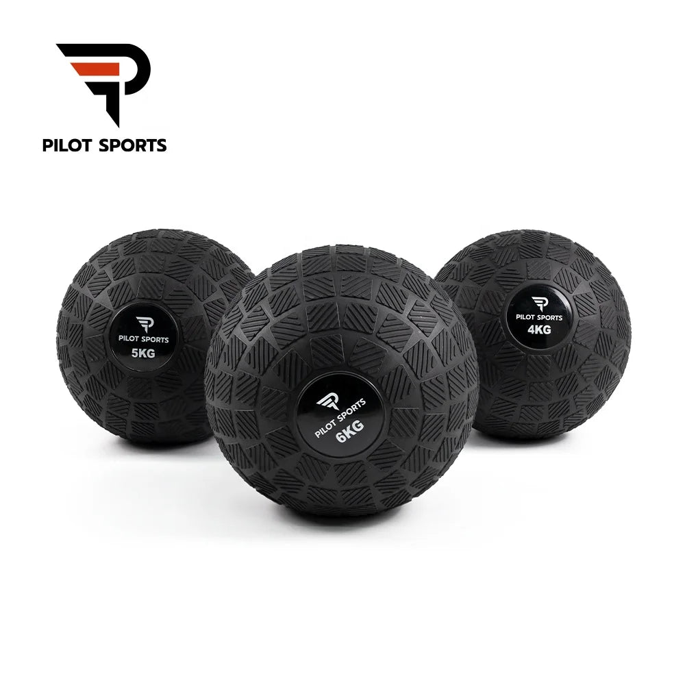 PILOTSPORTS No Slip PVC Medicine Ball Weighted Balls Durable PVC Sand Filled Workout Dynamic Medicine Ball for Core Strengthen