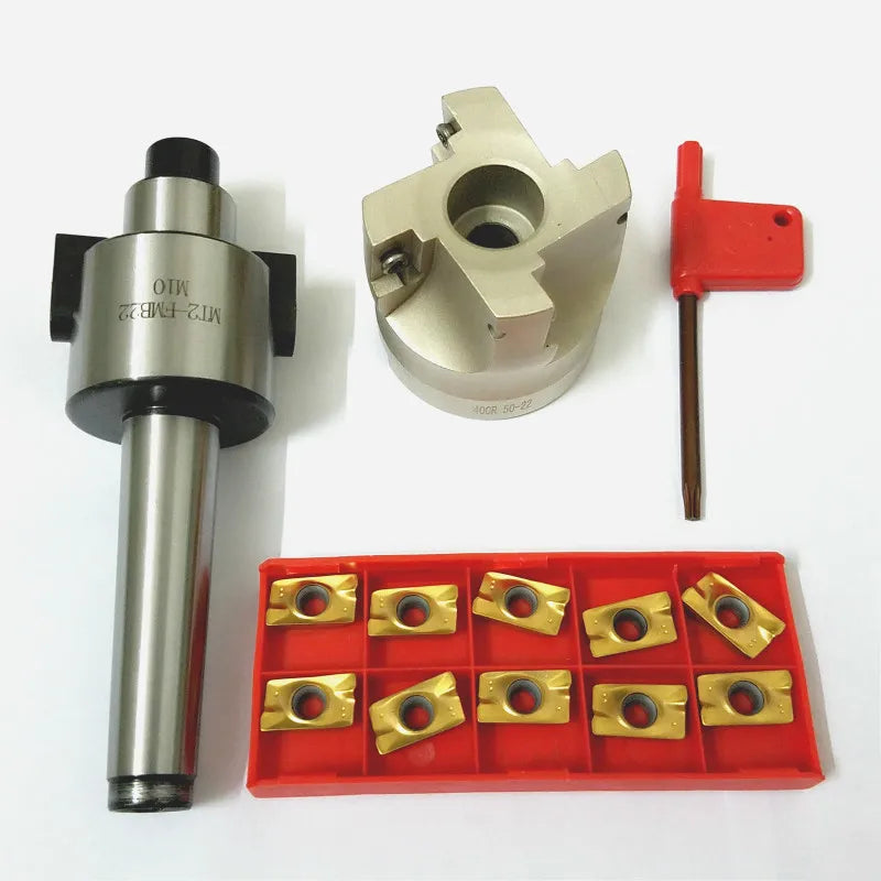 MT2 400R 50mm Face End Mill Cutter With 10pcs APMT1604 Carbide Inserts with Wrench