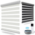 Smart Electric Zebra Blind Motorized Zebra Curtain Roller Blinds for Window Curtain Zebra Shades Blinds Compatible with Alexa