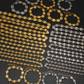 6/7/8/9/10/11/13MM  Coffee Bean Stainless Steel Necklace Bracelet Jewelry Set French Style Waterproof Hypoallergenic